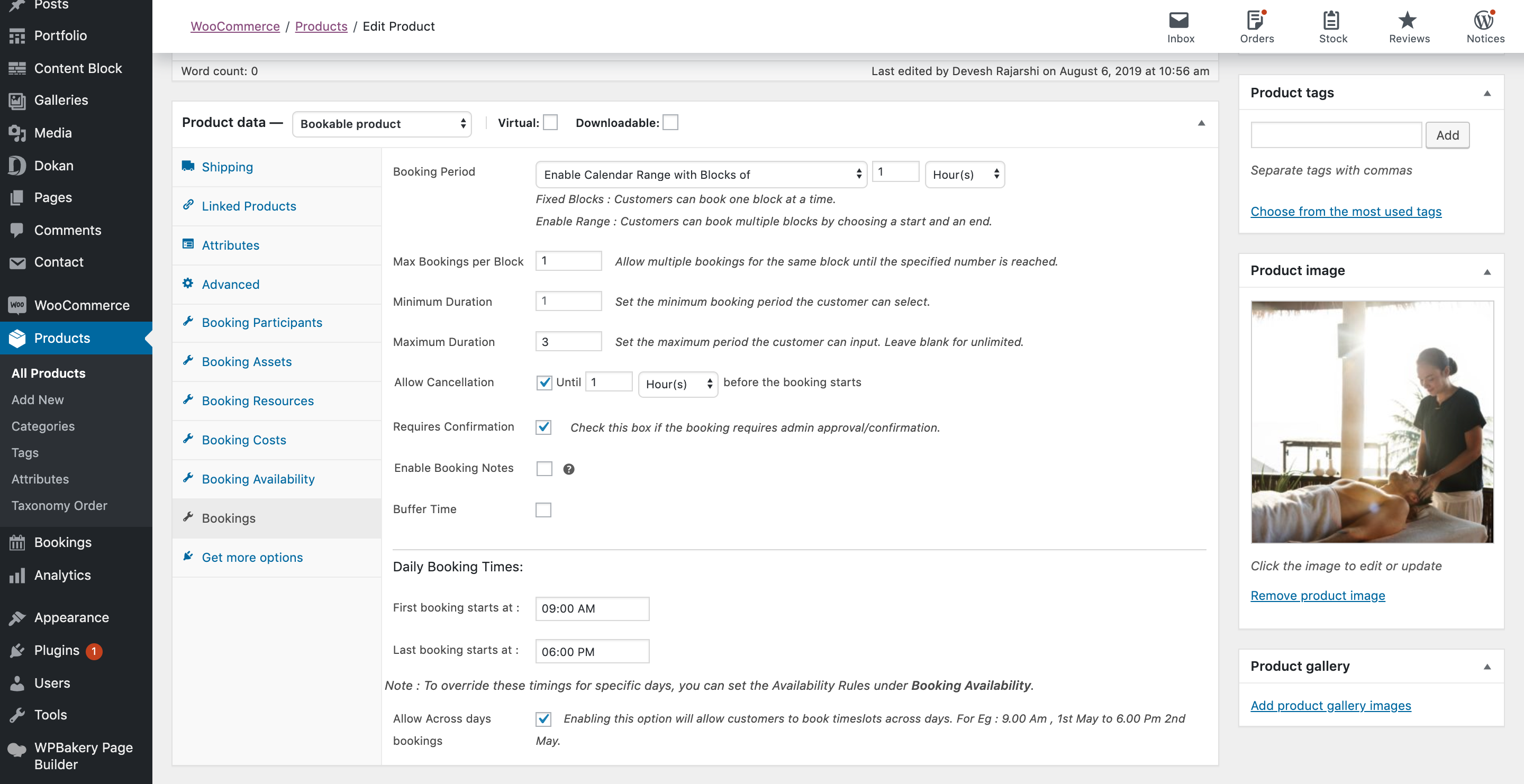 woocommerce bookings