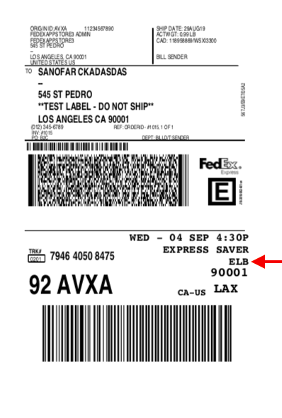 FedEx Label for Battery shipping