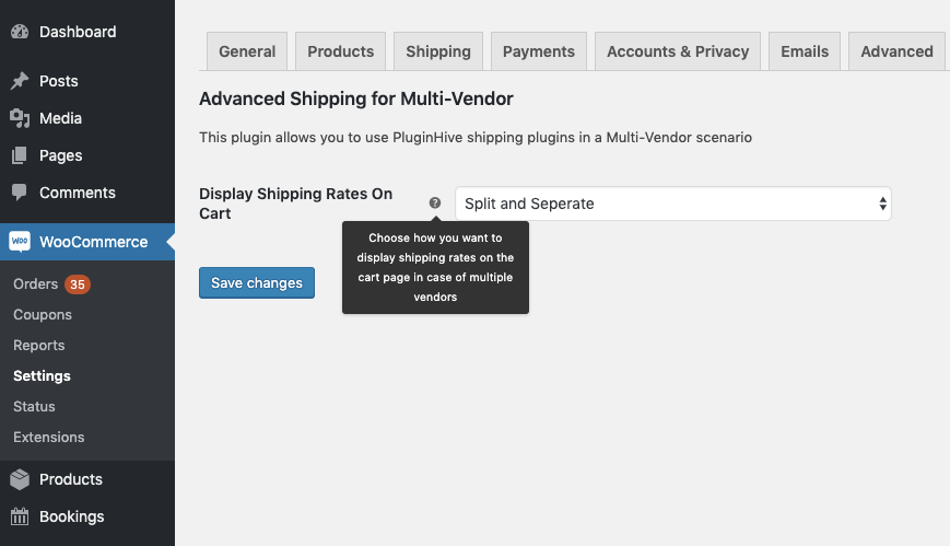 WooCommerce Multi Vendor Shipping rates on cart page