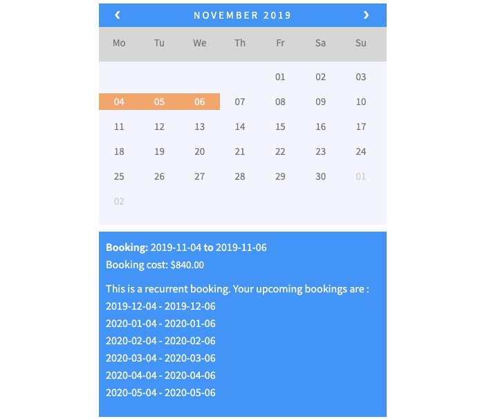 monthly recurring bookings