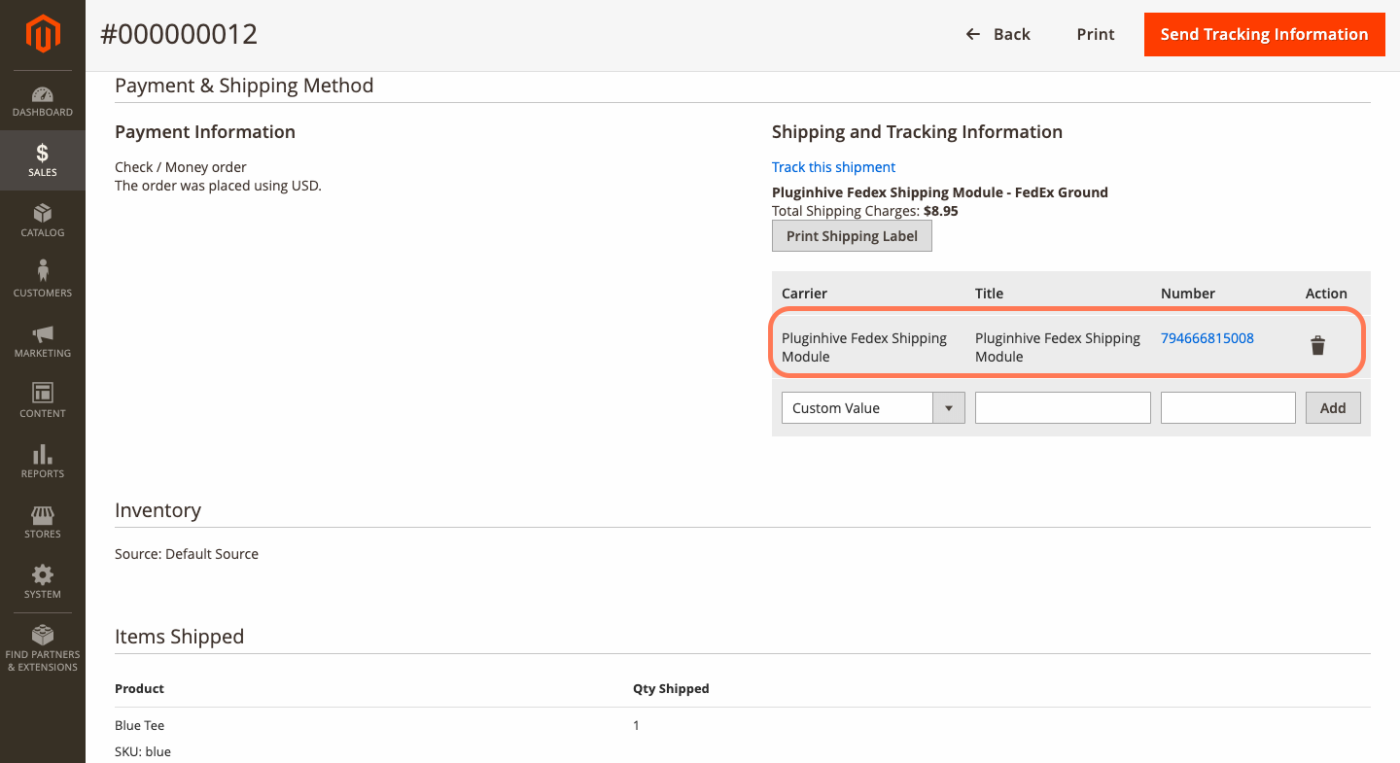 Sync FedEx Shipping & Tracking Details to Magento Orders