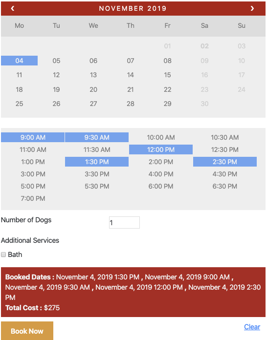 Minutes based Random Booking