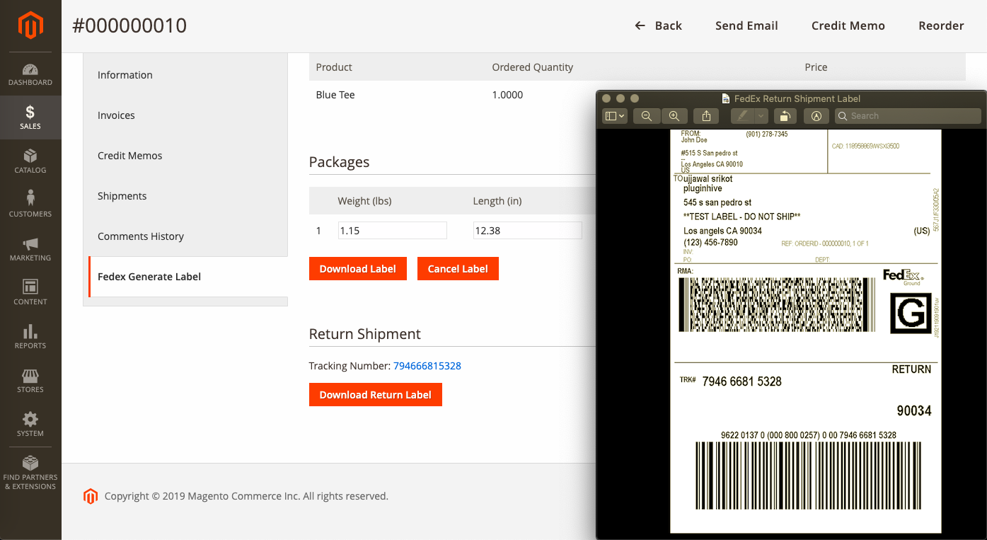 Download Return Label