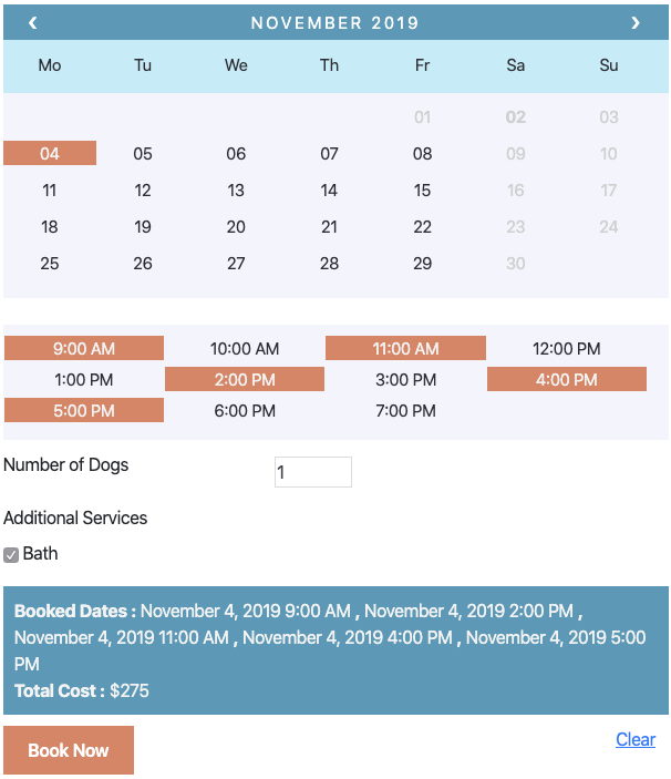 booking non adjacent slots randomly