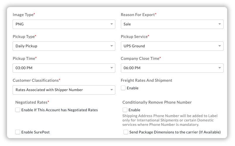 Configure the UPS Services