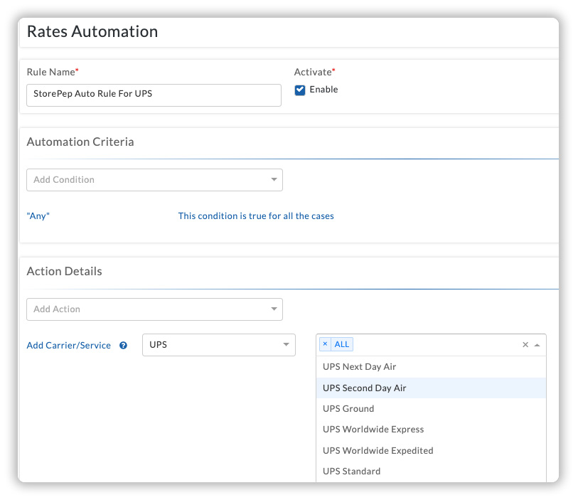 UPS Rates Automation