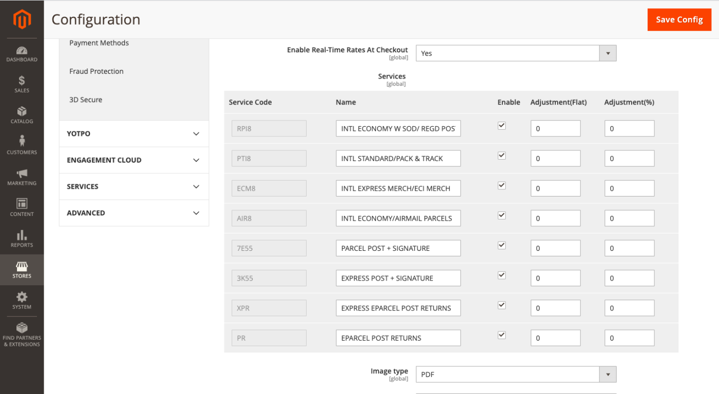 australia post shipping services with price adjustment