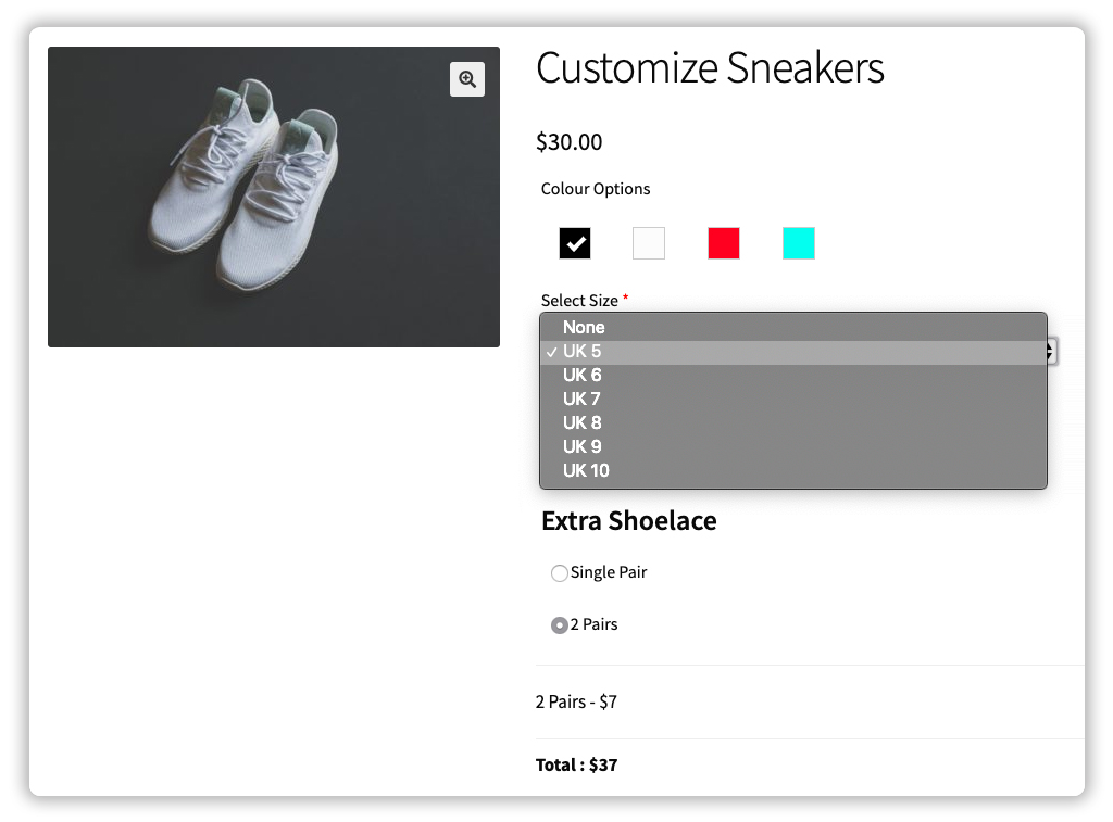 customize-your-products-using-woocommerce-product-addons-plugin-Custom-Sneakers