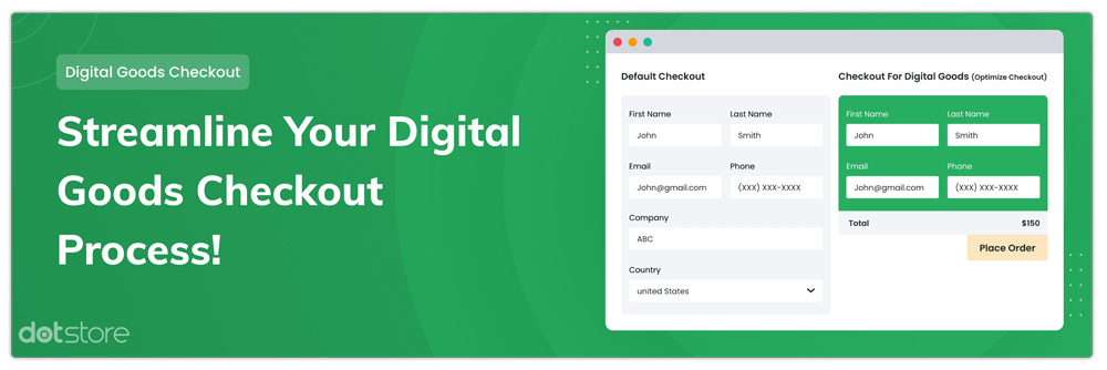 WooCommerce Checkout for Digital Goods