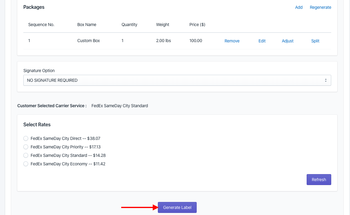 FedEx SameDay City Manual Order Fulfillment