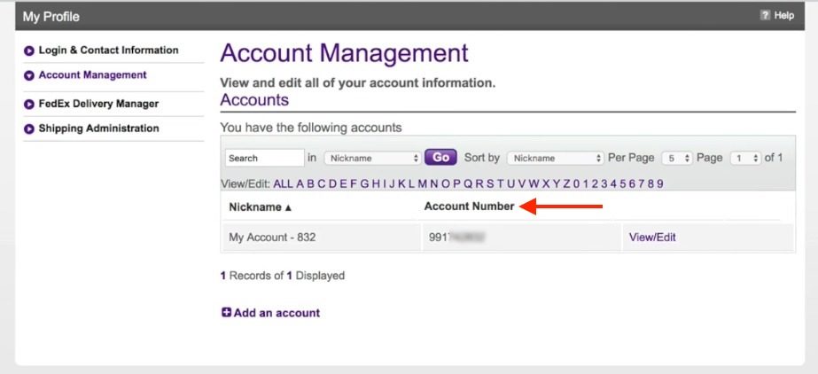 FedEx-Account-number