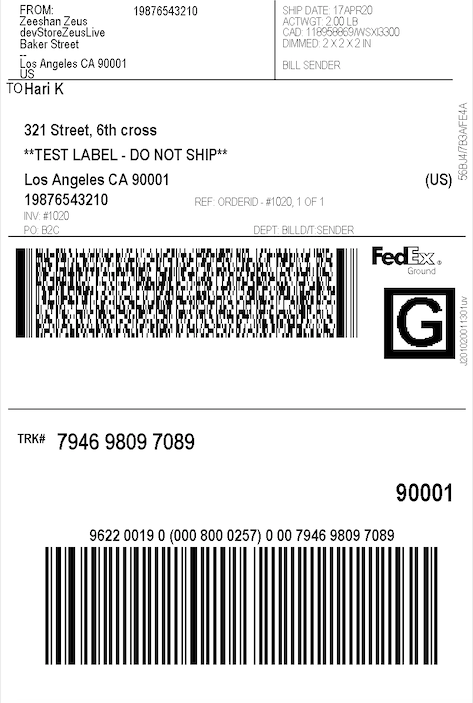FedEx Label