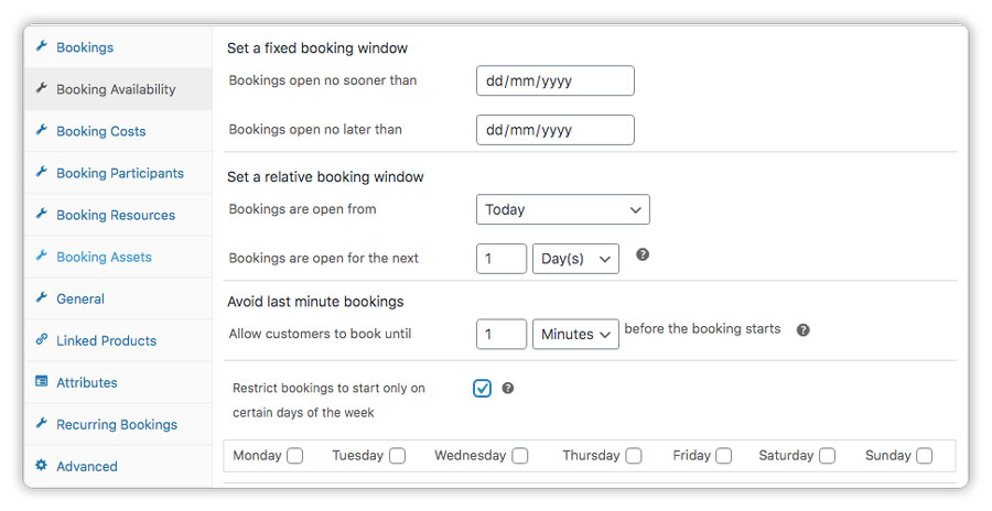 Restrict-Bookings-to-Start-on-Certain-Days