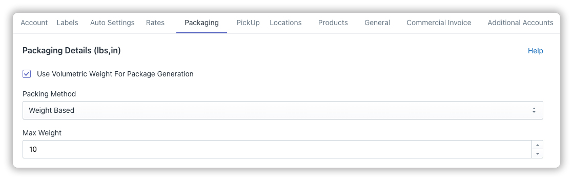 Weight-based-packing-method