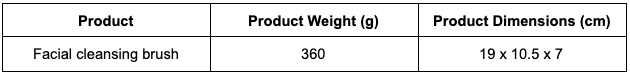 Product weight & dimensions