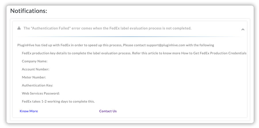 FedEx-authentication-failed