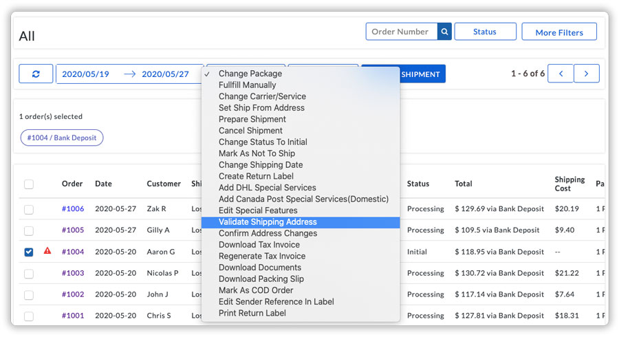 Validate-shipping-address