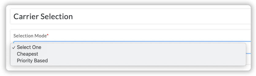 carrier-selection