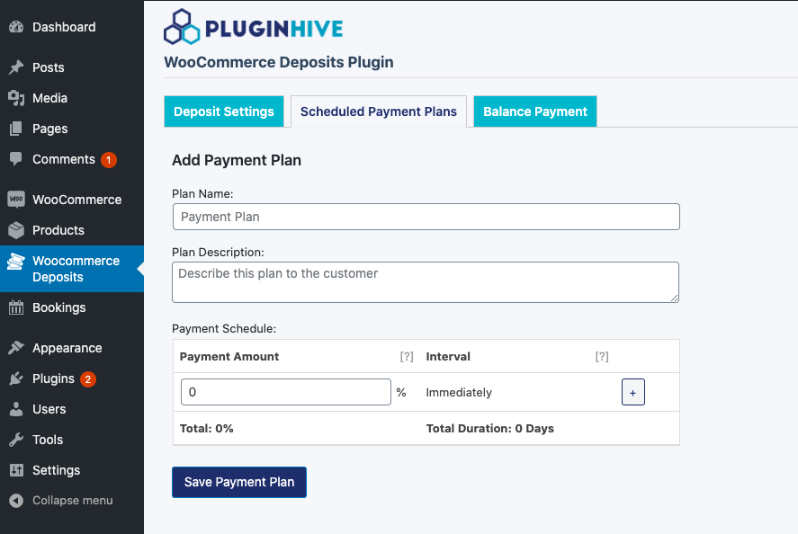 Scheduled Payment Plans