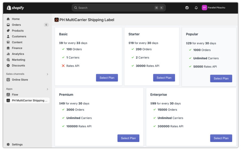 Setting up Shopify Multi Carrier Shipping Label App