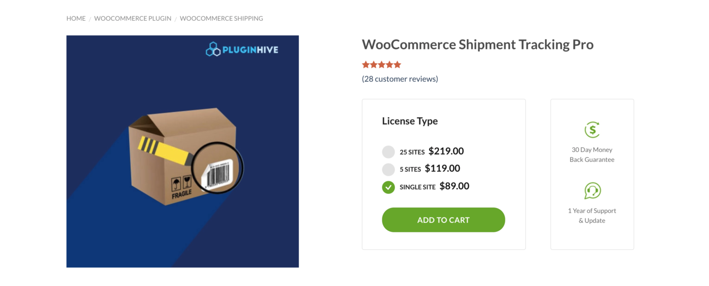 woocommerce shipment tracking prices