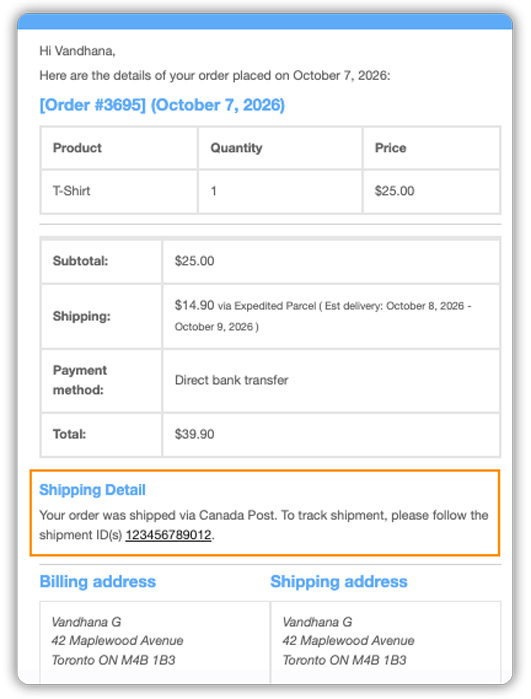 tracking email