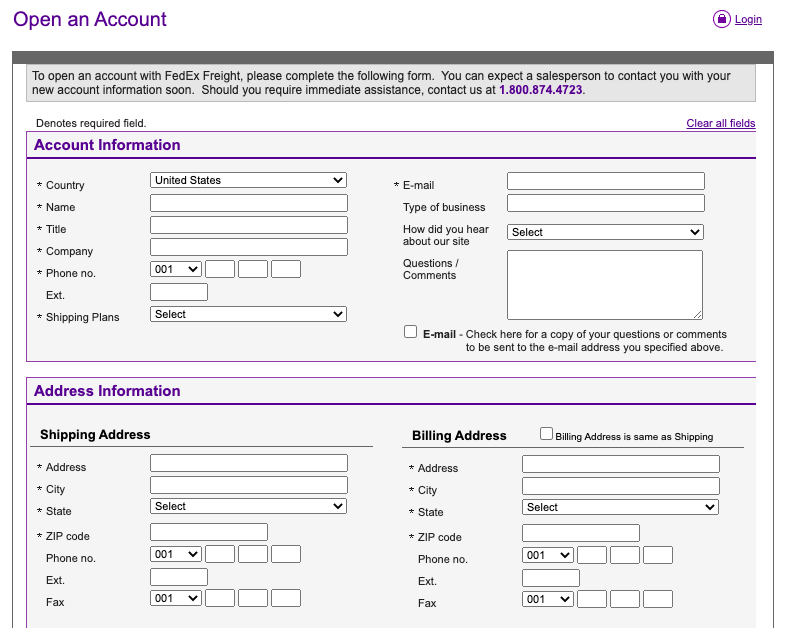 open-a-freight-account