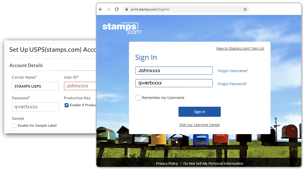 configure-stamps.com-account