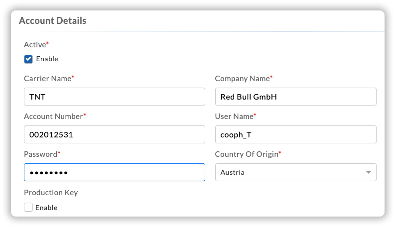 TNT-carrier-account-details