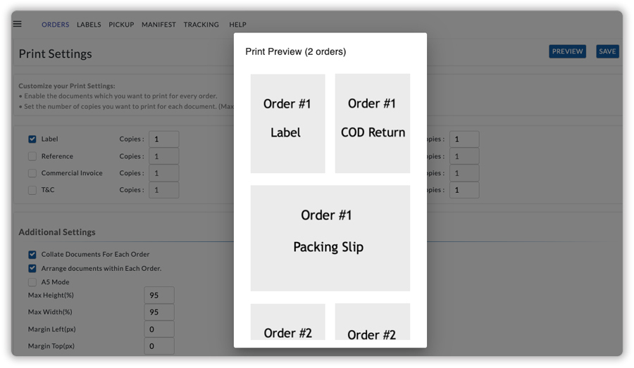 change print settings