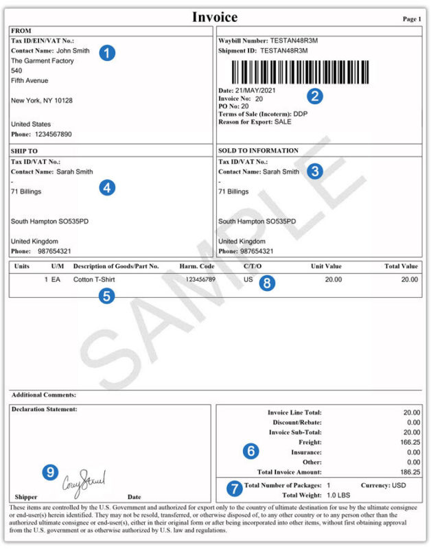 Commercial Invoice