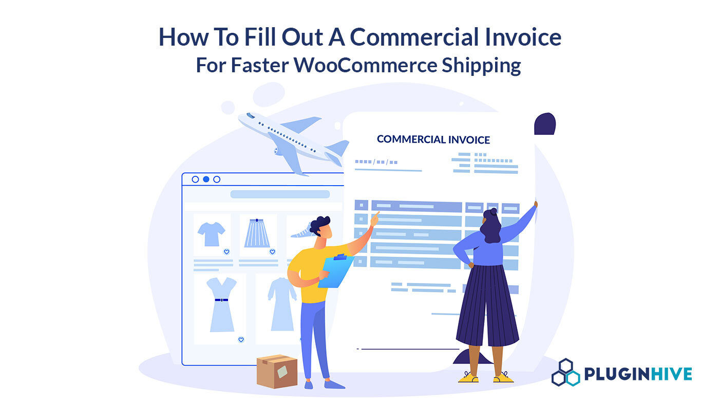 how to fill out commerical invoice woocommerce shipping