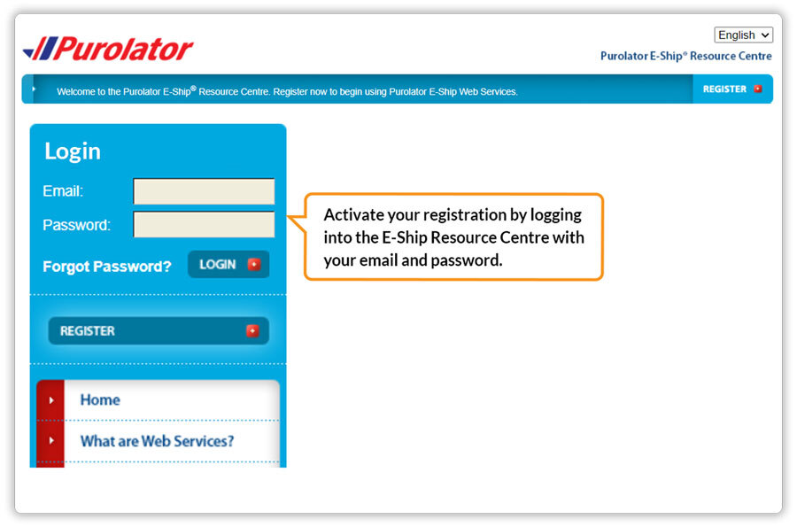 Purolator-activation