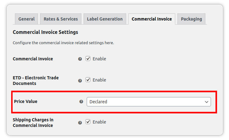 FedEx Plugin Price Dropdown