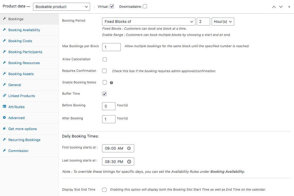 Set up Buffer Time in WooCommerce Bookings and Appointments