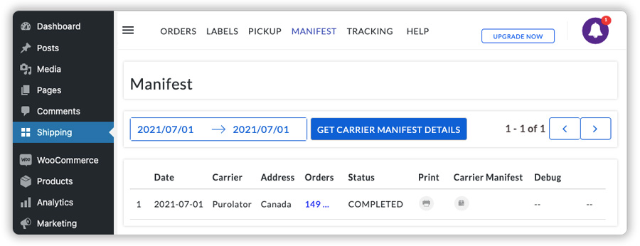 purolator-manifest