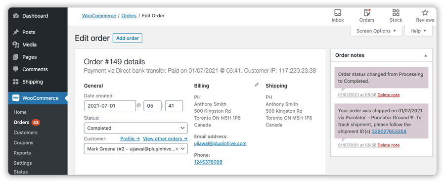 purolator-tracking-details-in-woocommerce-orders