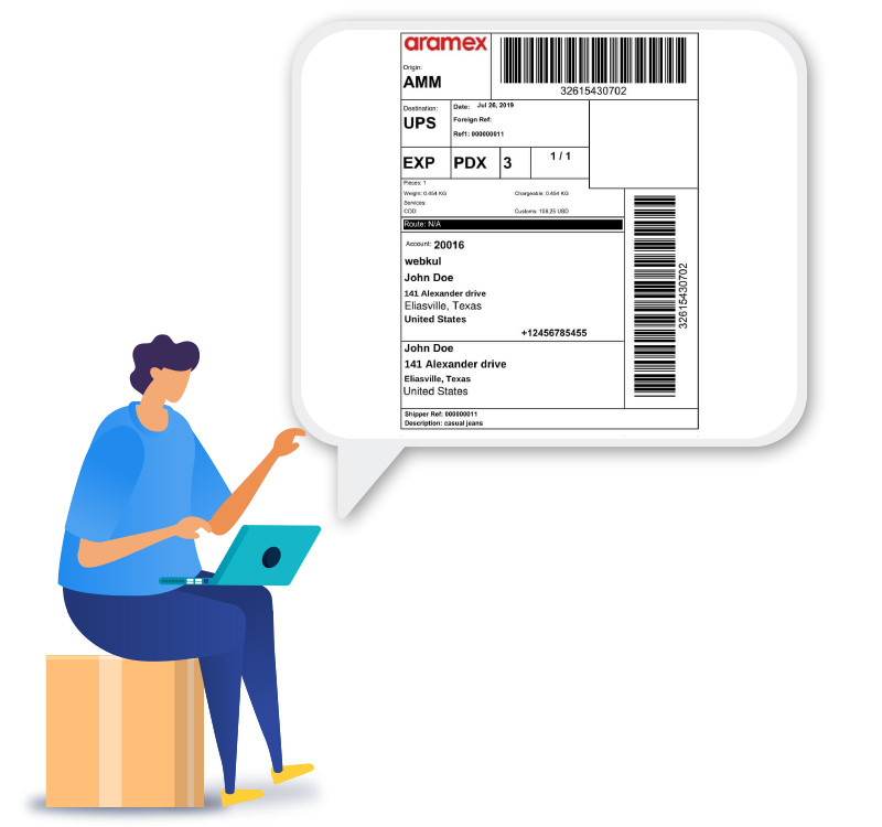 ARAMEX SHIPPING LABELS