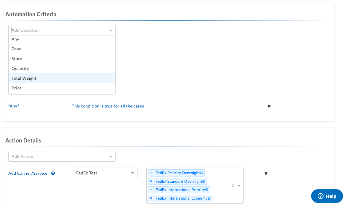 preferred carrier services for shipping label generation