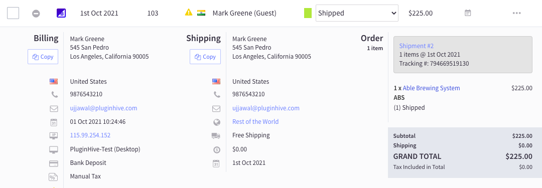 mark the orders as shipped