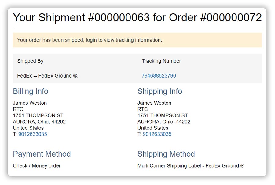 Fulfill orders and send Magento Order Completion Email to customers along with the tracking details 