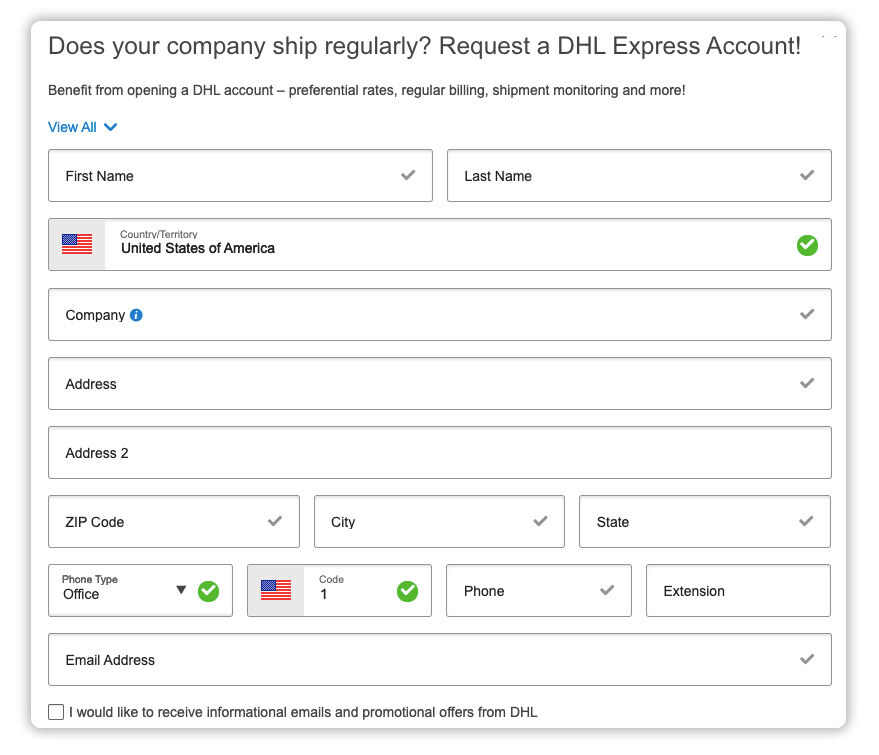 DHL-Business-account