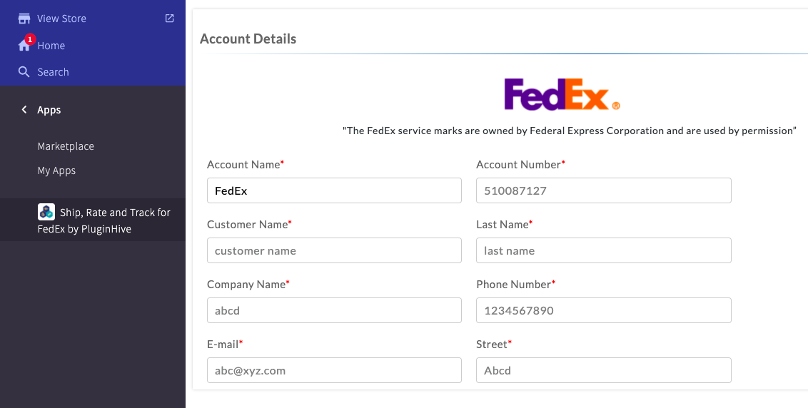 bigcommerce fedex account setup