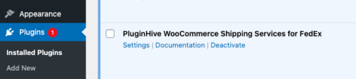 plugin settings for WooCommerce fedex AMEA