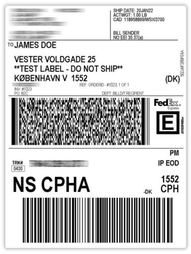 FedEx-Denmark-Priority-Label