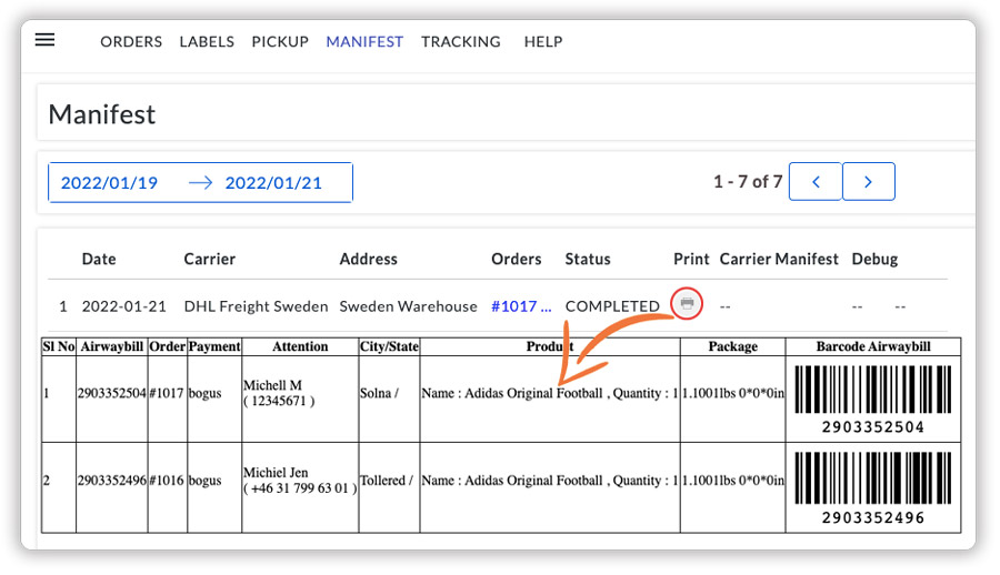 Print-dhl-sweden-manifest