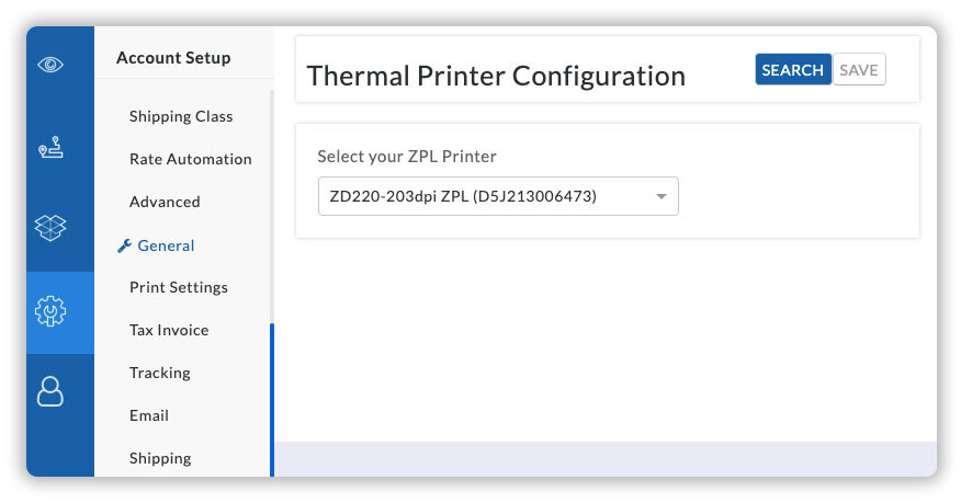 Thermal Printer Configuration