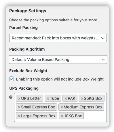 UPS STANDARD BOXES