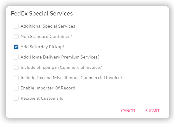 FedEx special services