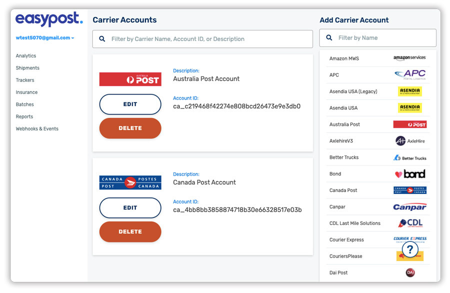 add-carrier-to-easypost-dashboard